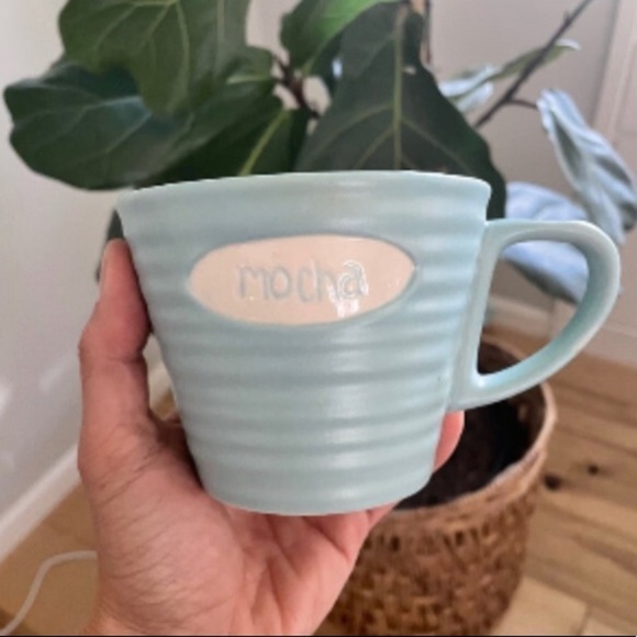 Baby blue STARBUCKS mocha ceramic mug 2007 - Picture 1 of 4